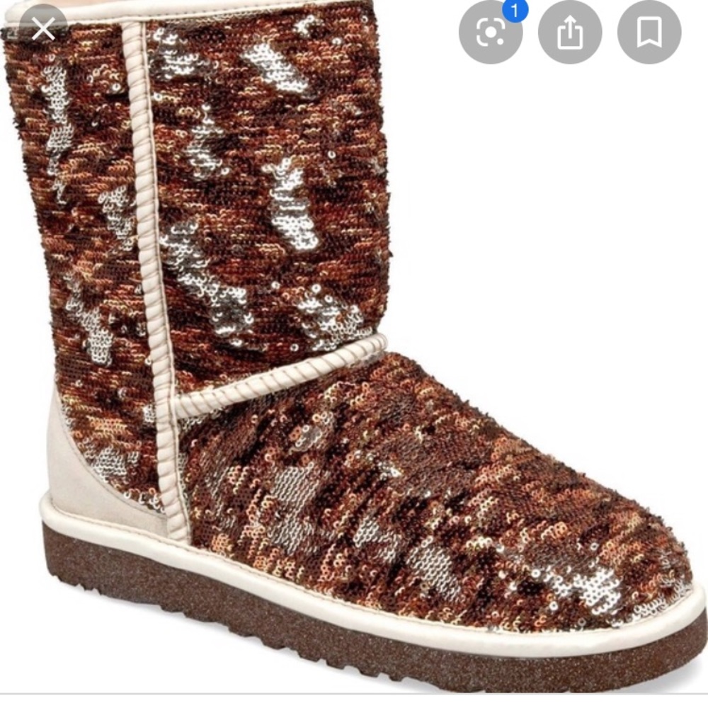 Ugg multi color sequin boots